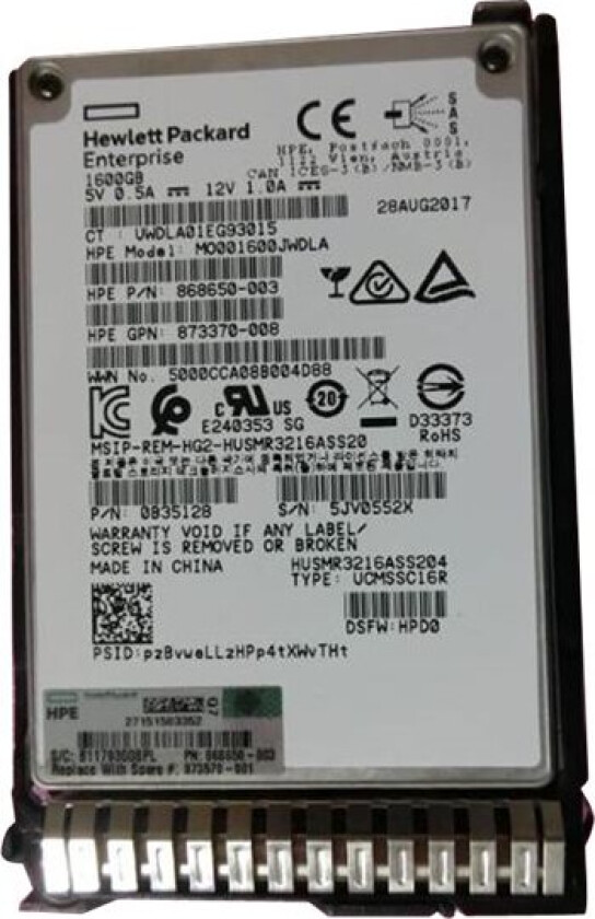 E Mixed Use - SSD - 1.6 TB - hot-swap - 2.5 SFF - SAS 12Gb/s - med E Smart Carrier