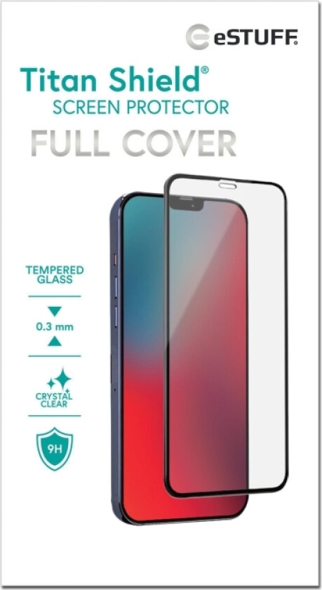 Titan Shield - Skjermbeskyttelse for mobiltelefon - full deksel - glass - gjennomsiktig - for Apple iPhone 12, 12 Pro