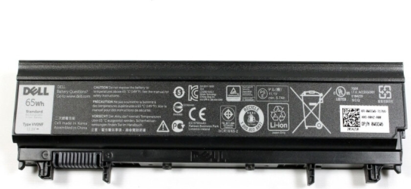 - Batteri til bærbar PC - 6-cellers - 65 Wh - for Latitude E5540