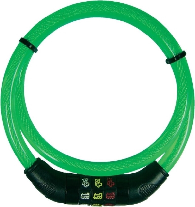 CSL80grün Kabellås Grøn Kombinationslås med symboler