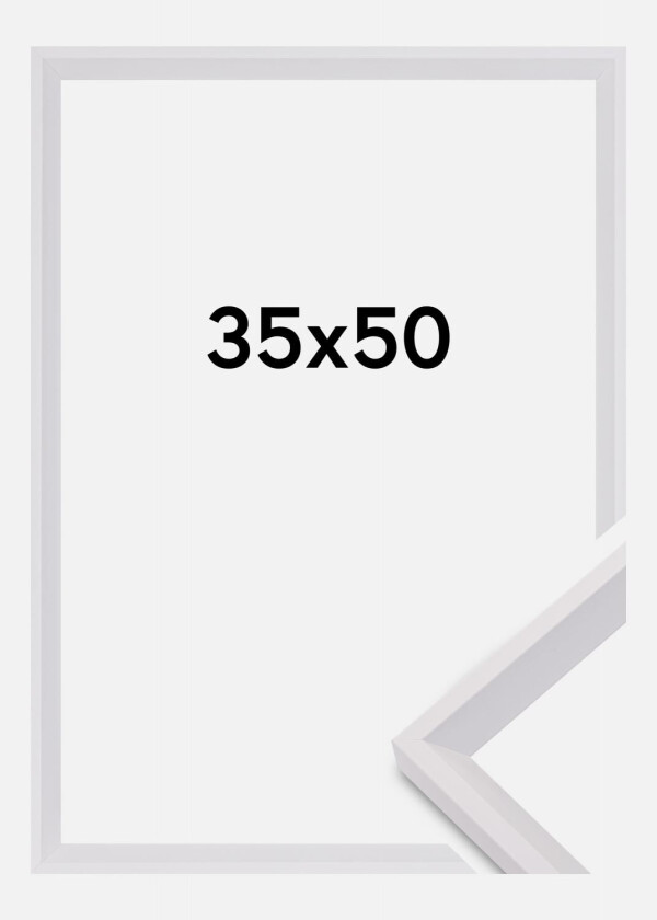 Ramme Globe Akrylglass Hvit 35x50 Cm