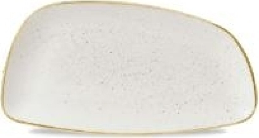 Tallerken Stonecast Geo 30x15.5 cm Porcelæn Vanilje,12 stk/krt