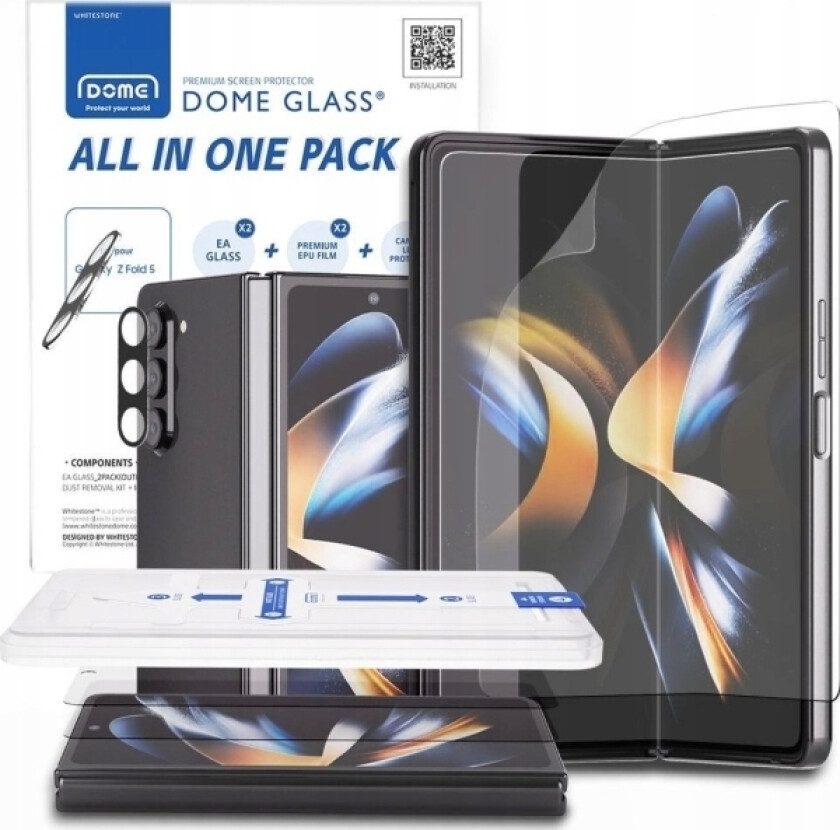 Whitestone Dome Galaxy Z Fold 5 Skjermbeskytter All in One Pack