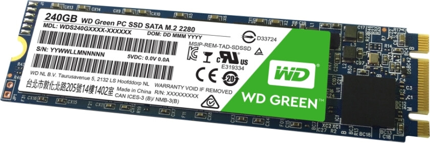 WD Green PC SSD WDS240G1G0B - SSD - 240 GB - intern - M.2 2280 - SATA 6Gb/s