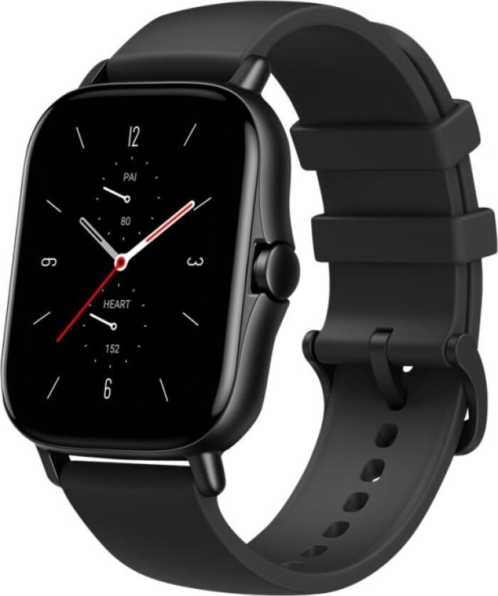 Amazfit GTS 2 - Midnattsvart - smartklokke med stropp - silikon - display 1.65 - Wi-Fi, Bluetooth - 24.7 g