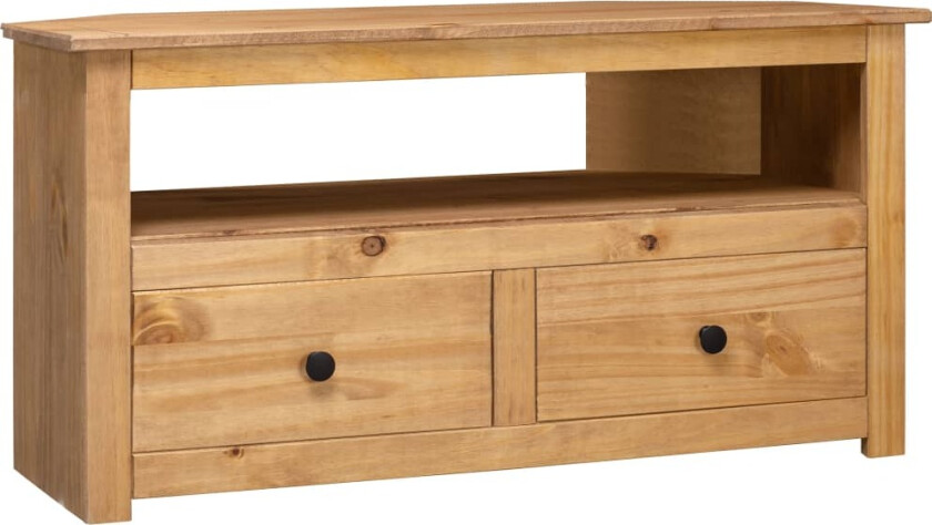 Bilde av Hjørne tv-benk 93x55x49 cm massivt furu panama range naturlig tr