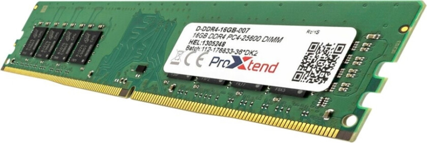 - DDR4 - modul - 16 GB - DIMM 288-pin - 2400 MHz / PC4-19200 - CL17 - 1.2 V - ikke-bufret - ikke-ECC