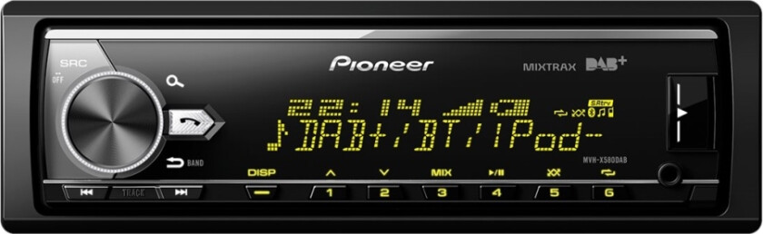 MVH-X580DAB - Vogn - digitalmottaker - i instrumentbordet - Enkelt-DIN - 50 watt x 4