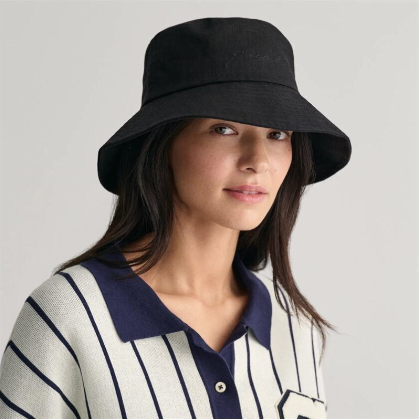 Gant Linen Bucket Hat - Black Sort OS