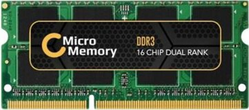 - DDR3 - modul - 2 GB - SO DIMM 204-pin - 1066 MHz / PC3-8500 - ikke-bufret - ikke-ECC