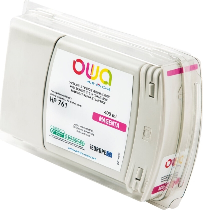 OWA - 400 ml - magenta - kompatibel - gjenfabrikert - blekkpatron (alternativ for: HP 761) - for HP DesignJet T7100, T7200 Production Printer