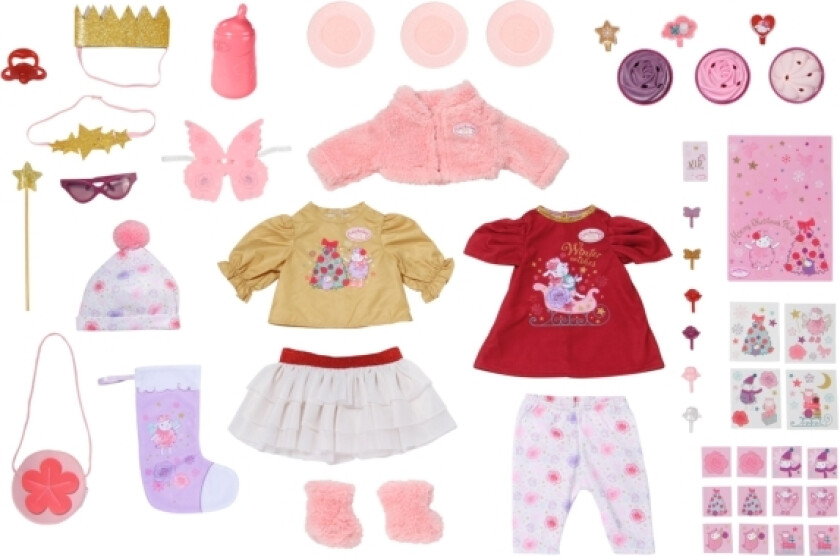 Zapf Baby Annabell Advent Calendar, Dukketilbehørssett, 3 år
