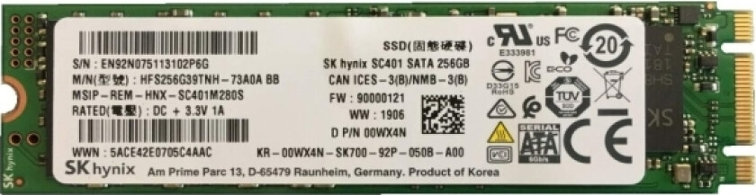 - Solid State Drive - 256 GB - intern - SATA 6Gb/s