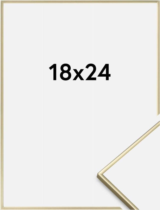 Ramme Slät Metall Gull 18x24 Cm