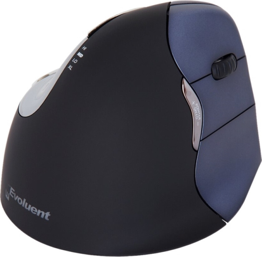 VerticalMouse 4 Right Wireless - Vertikal mus - 6 knapper - trådløs - 2.4 GHz - USB trådløs mottaker