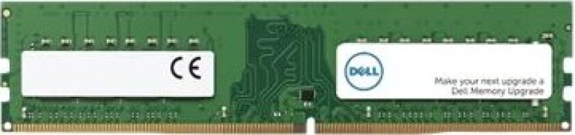 - DDR4 - modul - 8 GB - DIMM 288-pin - 3200 MHz / PC4-25600 - 1.2 V - ikke-bufret - ikke-ECC - Oppgradering - for Inspiron 38XX OptiPlex 30XX, 50XX, 70XX, XE3 XPS 8940