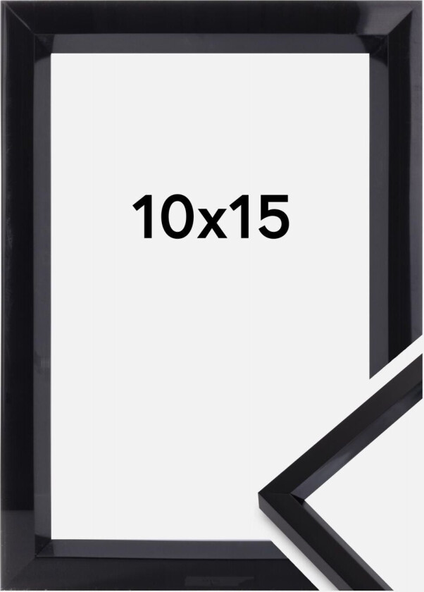 Ramme Steel Style Svart 10x15 Cm