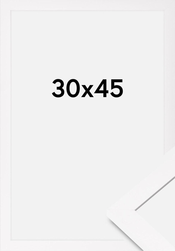 Ramme Bga Classic Akrylglass Hvit 30x45 Cm