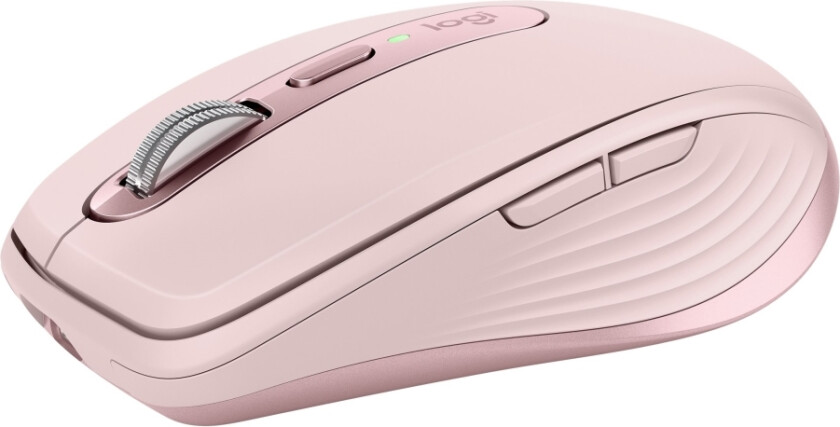 MX Anywhere 3 - Mus - laser - 6 knapper - trådløs - Bluetooth, 2.4 GHz - USB trådløs mottaker - rosa
