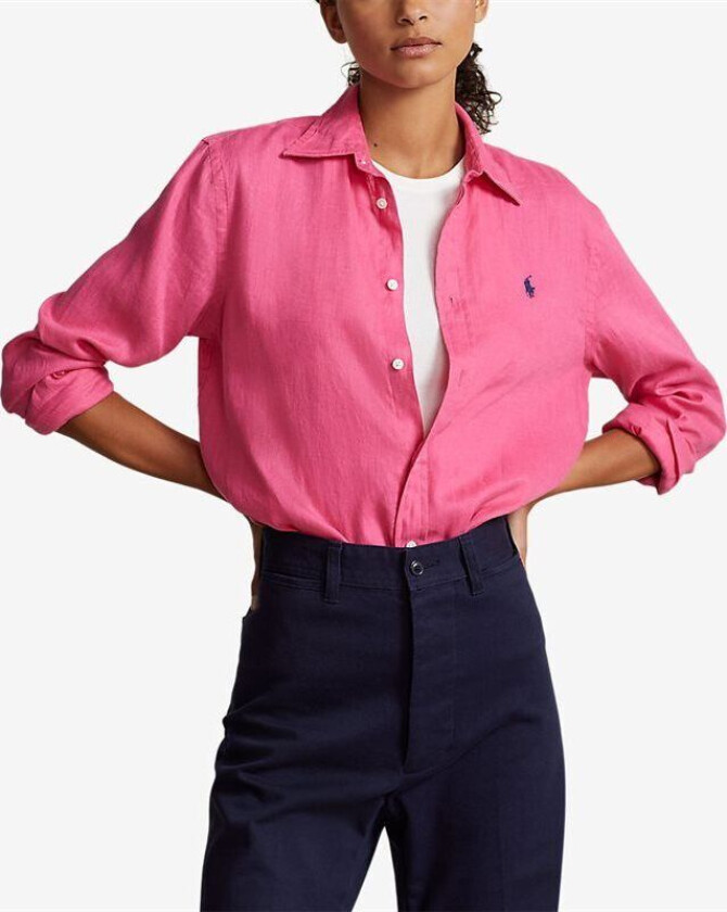 Relaxed Fit Linen Shirt - Desert Pink Rosa S