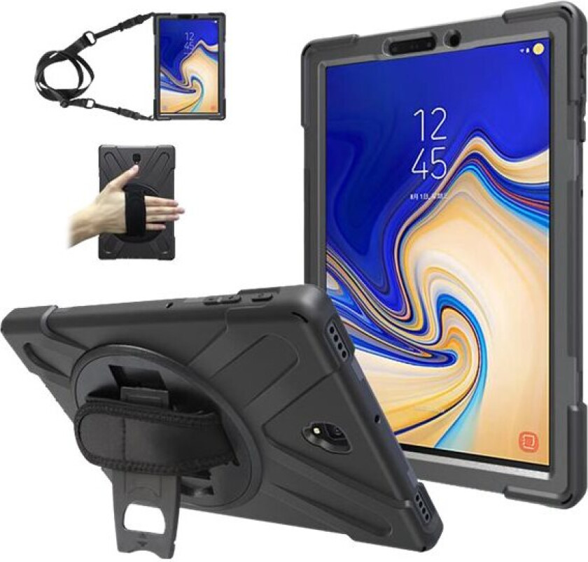 Defender Case - Baksidedeksel for nettbrett - robust - silikon, polykarbonat - svart - 10.5 - for Samsung Galaxy Tab A (2018) (10.5 tommer)