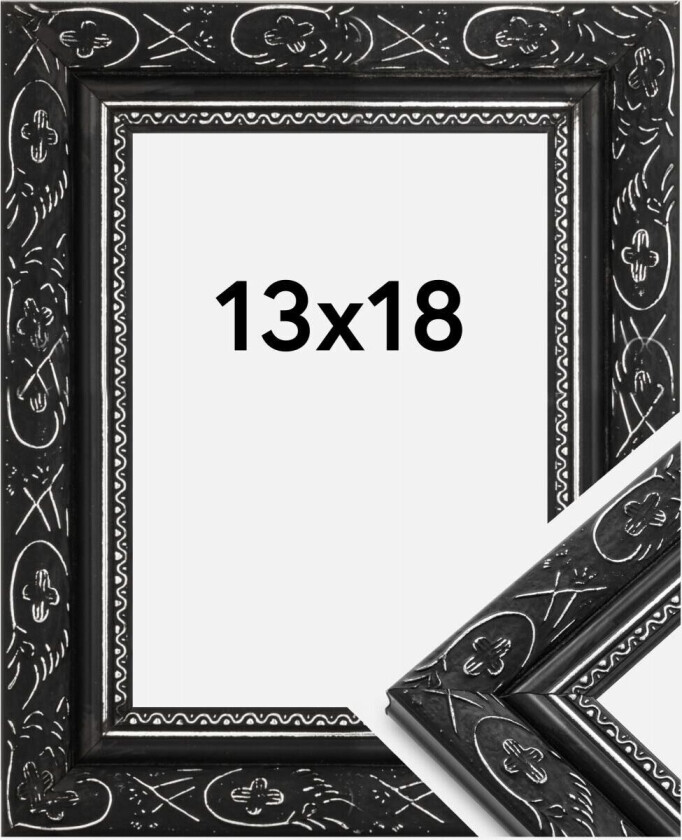 Ramme Barock Svart 13x18 Cm