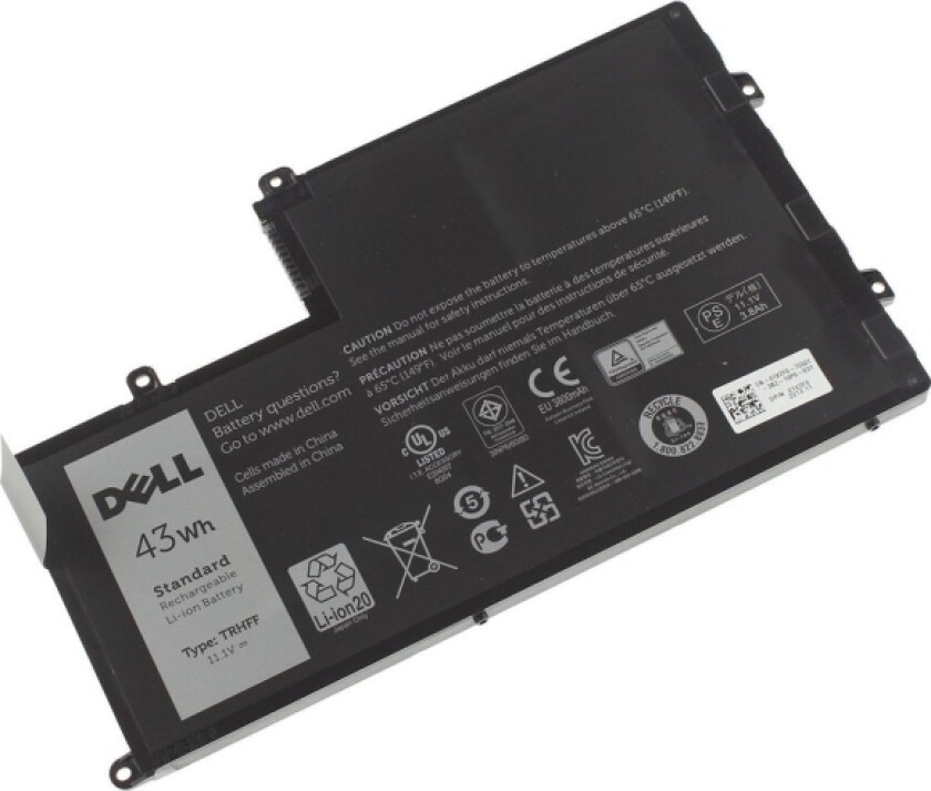 - Batteri til bærbar PC - litiumion - 3-cellers - 3.84 Ah - 43 Wh - for Inspiron 15 5547, 15 5548 Latitude 3450, 3550