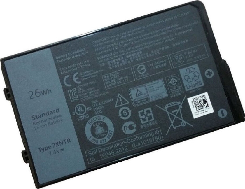 Type 7XNTR - Batteri til bærbar PC - litiumion - 3420 mAh - 26 Wh