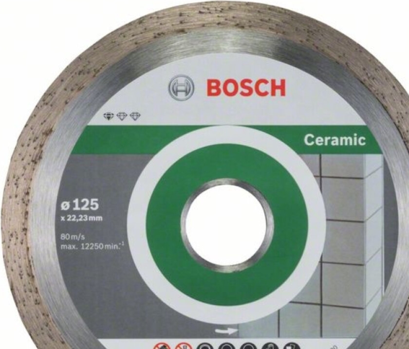 DIAMANTSKIVE STD CERAMIC 125X22,23 10STK