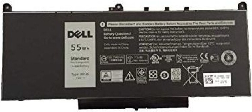 - Batteri til bærbar PC - litiumpolymer - 4-cellers - 55 Wh - svart - for Latitude E7270, E7470