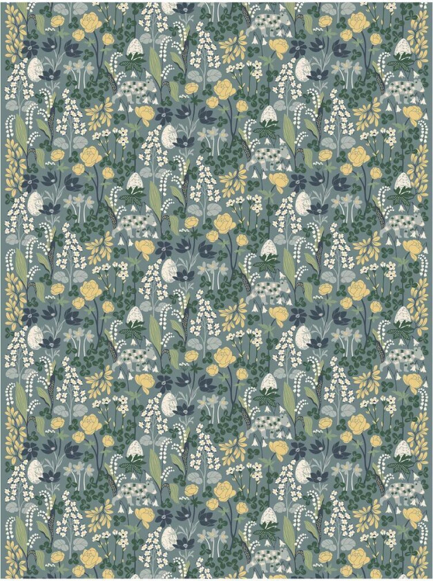 Här sover ingen björn voksduk Turkis