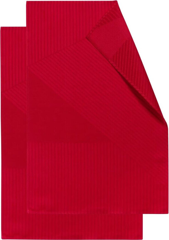 Stripes kjøkkenhåndkle 47 x 70 cm 2-pakning Rød
