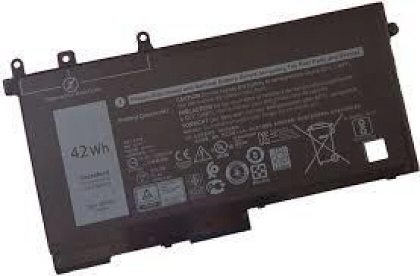 - Batteri til bærbar PC - litiumion - 3-cellers - 42 Wh - svart - for Latitude 5280, 5480, 5580