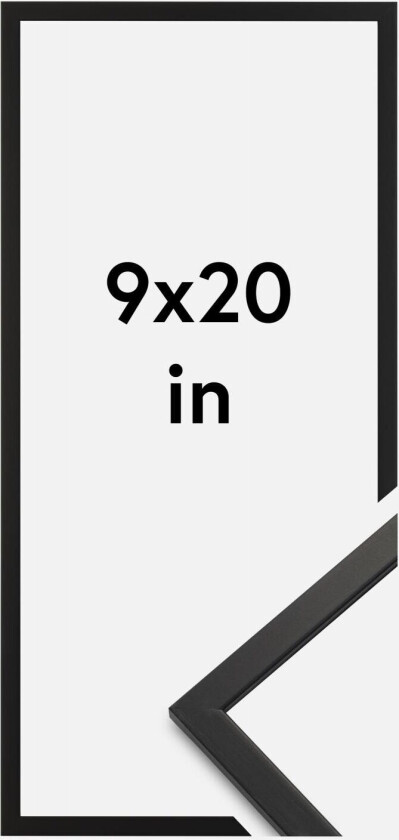 Ramme Edsbyn Akrylglass Svart 9x20 Inches (22,86x50,8 Cm)