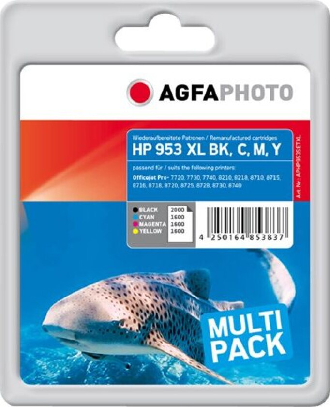 Photo - 4-pack - farge (cyan, magenta, gul, svart) - kompatibel - gjenfabrikert - blekkpatron - for HP Officejet Pro 77XX, 82XX, 87XX