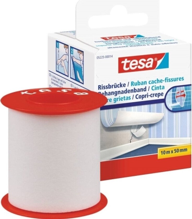 Tesa 05225-00014-02 Rengøringstape Hvid (L x B) 10 m x 50 mm 1 stk
