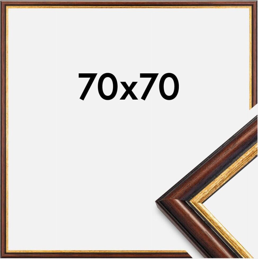 Ramme Siljan Brun 70x70 Cm