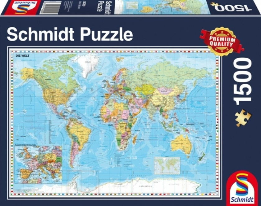 The World Puslespill 1500 brikker Schmidt