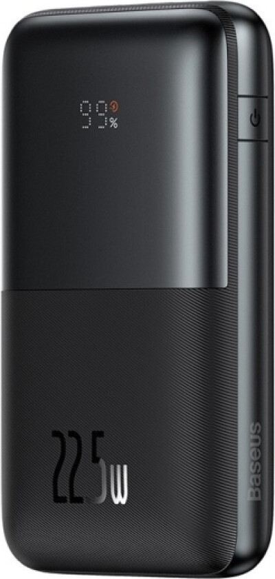 Powerbank Bipow Pro 20000mAh 2xUSB USB-C 22.5W (black) Nødlader - Svart - 20000 mAh