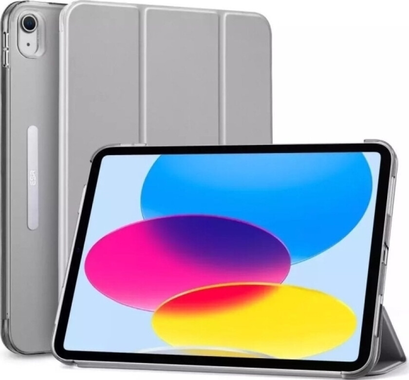 iPad 10.9" (2022) Ascend Flip Tri-Fold Flipdeksel - Kunstskinn - Grå