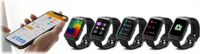 TX-SW7HR - black - smart watch with strap - black