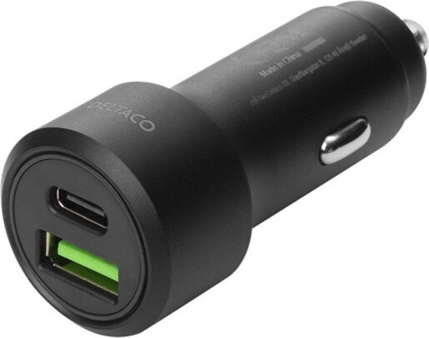USB car charger 1x USB-C PD 18 W 1x USB