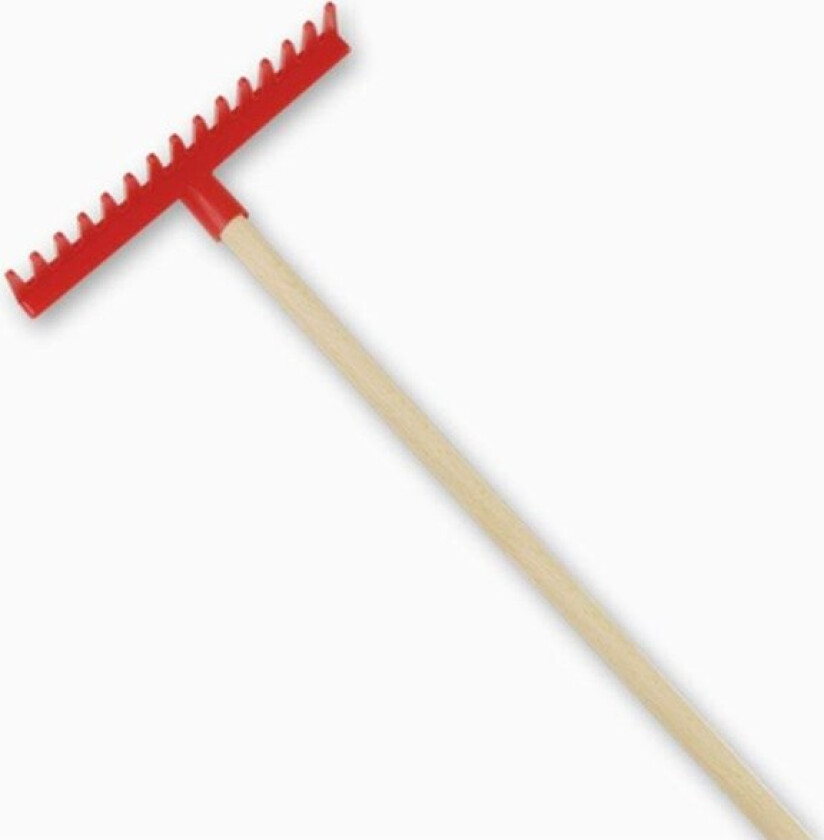 Bilde av Plastic Rake with Wooden Handle