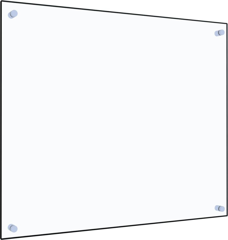 Kjøkkenplate gjennomsiktig 70x60 cm herdet glass