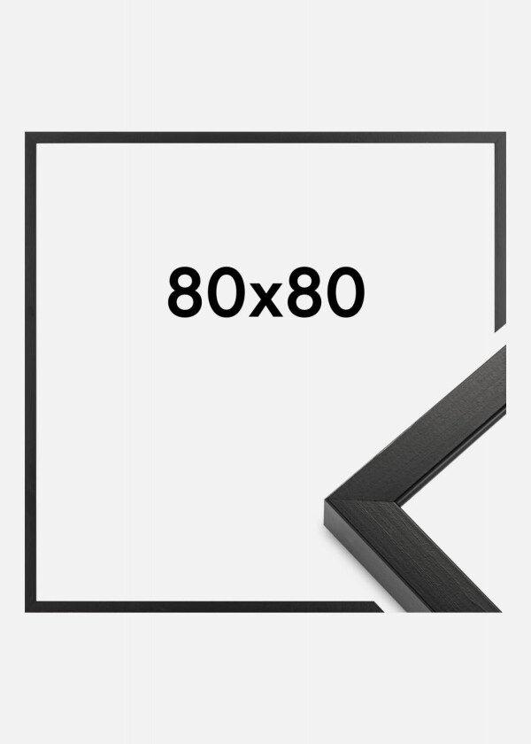 Ramme Amanda Box Akrylglass Svart 80x80 Cm
