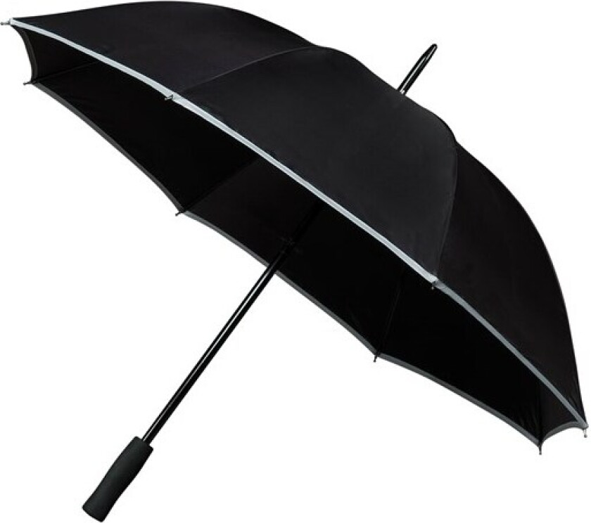 Golf Umbrella - Reflecting Piping - 102 cm - Black