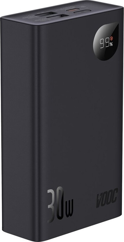 Powerbank Adaman 2 20000mAh 30W 3xUSB USB-C (black) Nødlader - Svart - 20000 mAh