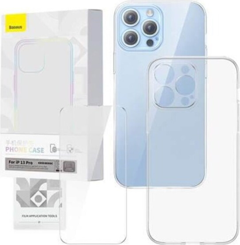 Transparent Case and Tempered Glass set Corning for iPhone 13 Pro