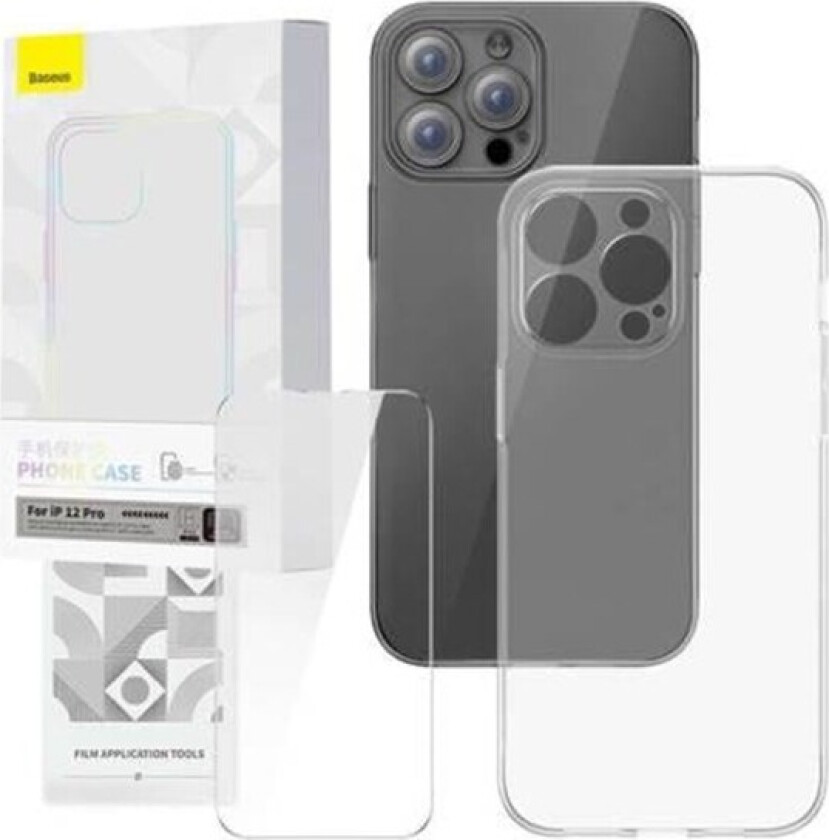 Transparent Case and Tempered Glass set Corning for iPhone 12 Pro