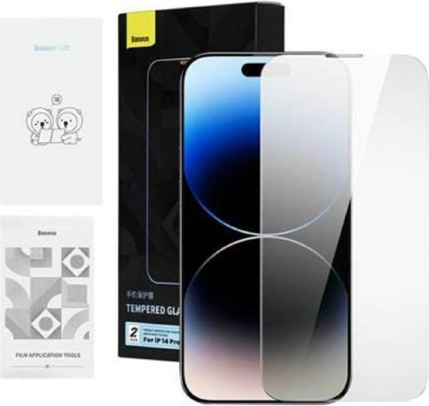 Privacy tempered Glass Iphone 14 Pro Max (2pcs) with 2 cleaning kits and dust-proof installation tool